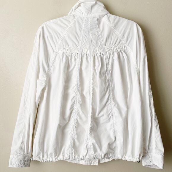 Anthropologie | Betsy Anorak Jacket Full Zip Pockets Sporty Athleisure White XS - Picture 9 of 12